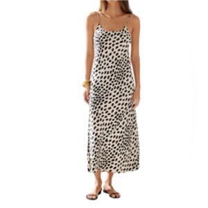 AYR Ten Outta Ten Polka Dot 100% Silk Bias Cut Slip Dress XS